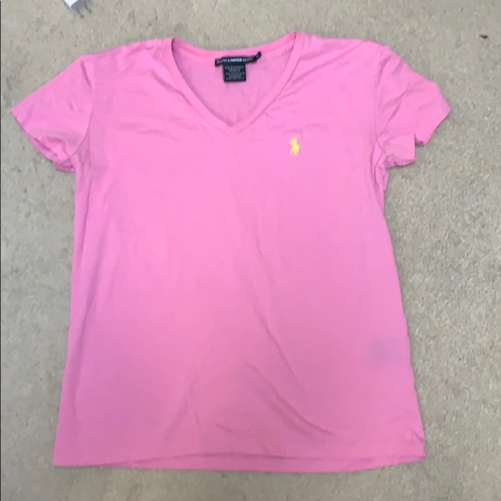 Short Sleeve V Neck Ralph Lauren Sport Tshirt